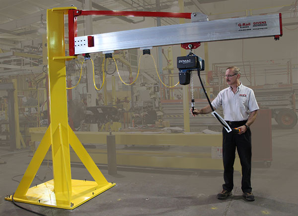 J1000 jib cranes - low-headroom design