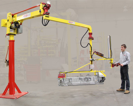Slide-Column Jib Crane and End Effector with Operator